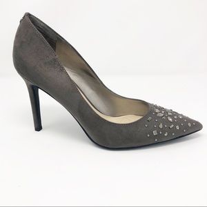 Circus Sam Edelman Gray Faux Suede Heel Pumps